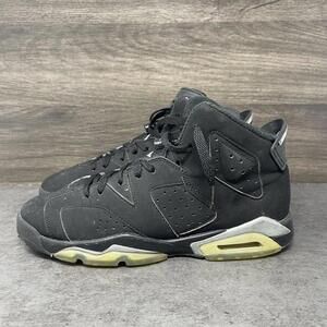 Air Jordan 6 Retro Chrome Kids Size 7Y GS Black Silver DX2835-001